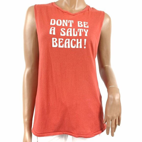 AMUSE SOCIETY Don't be A Salty Beach! Tee Shirt Muscle Shirt S - Picture 1 of 2